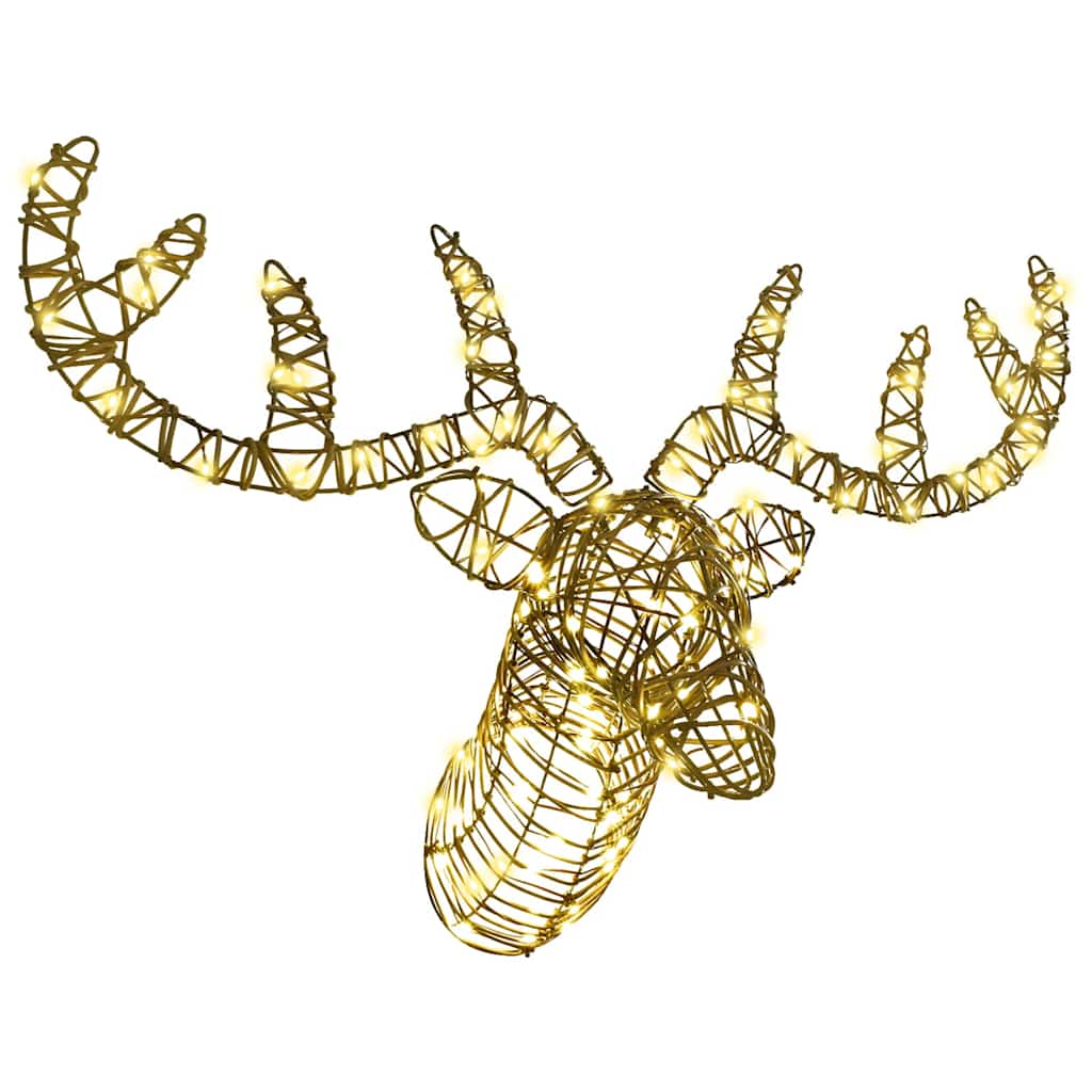 Rensdyr Trækker Slæde Varm hvid 68 x 36,5 x 62,5 cm Rattan