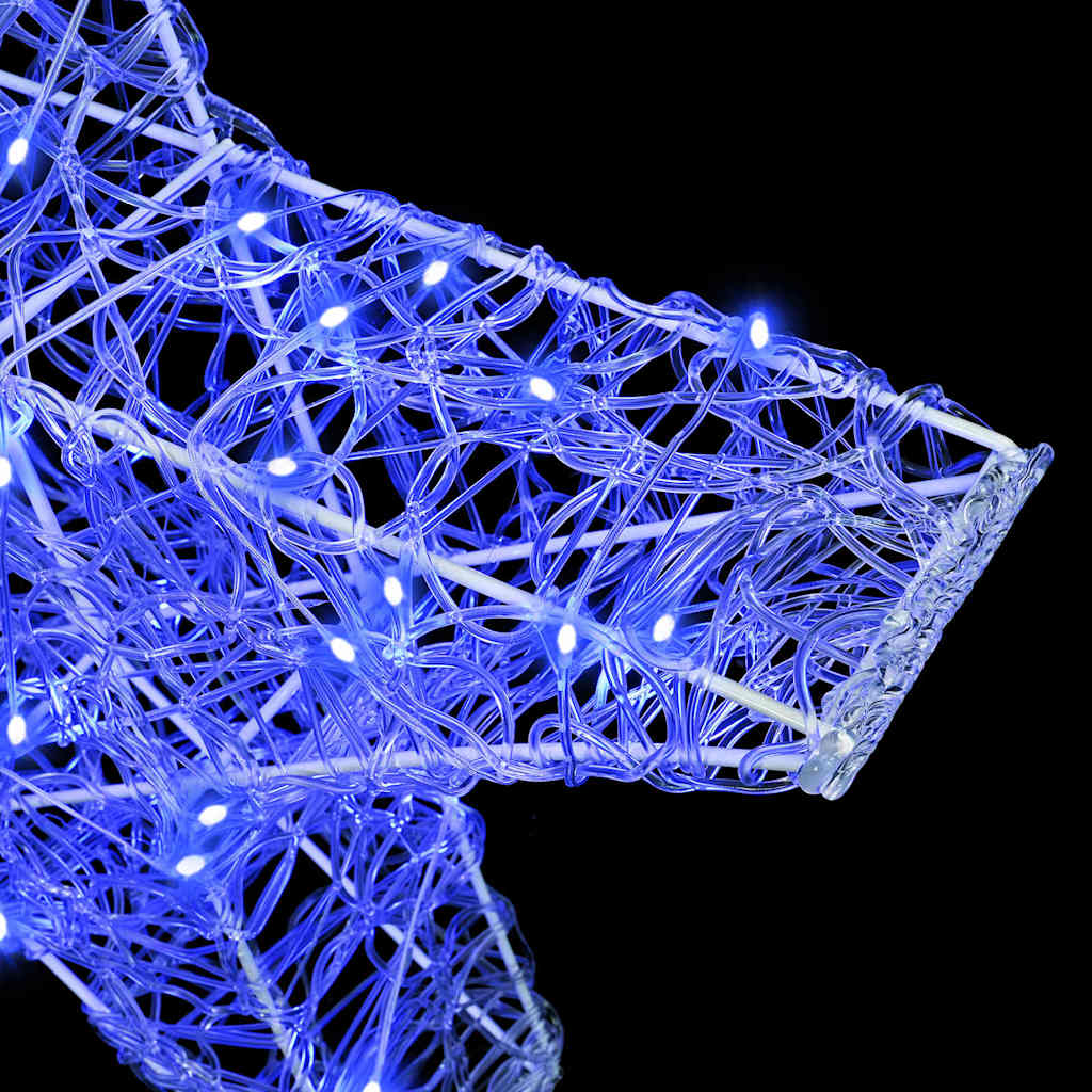 3D Stjerne 50 LED'er Blå 55 x 53.5 x 10 cm Akryl