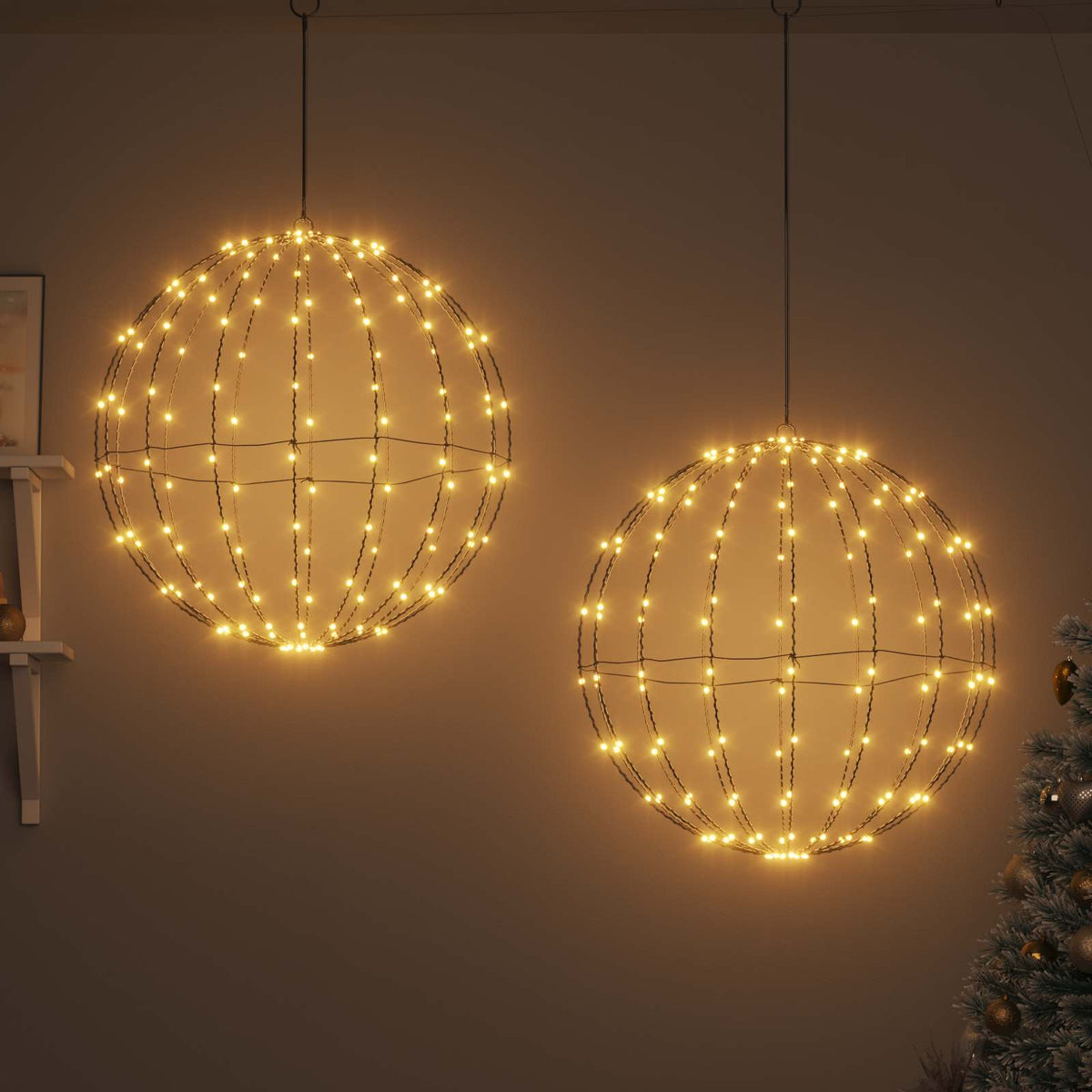 Bold 2 stk. Varm hvid 60 x 60 x 62 cm Metal 384 LED'er