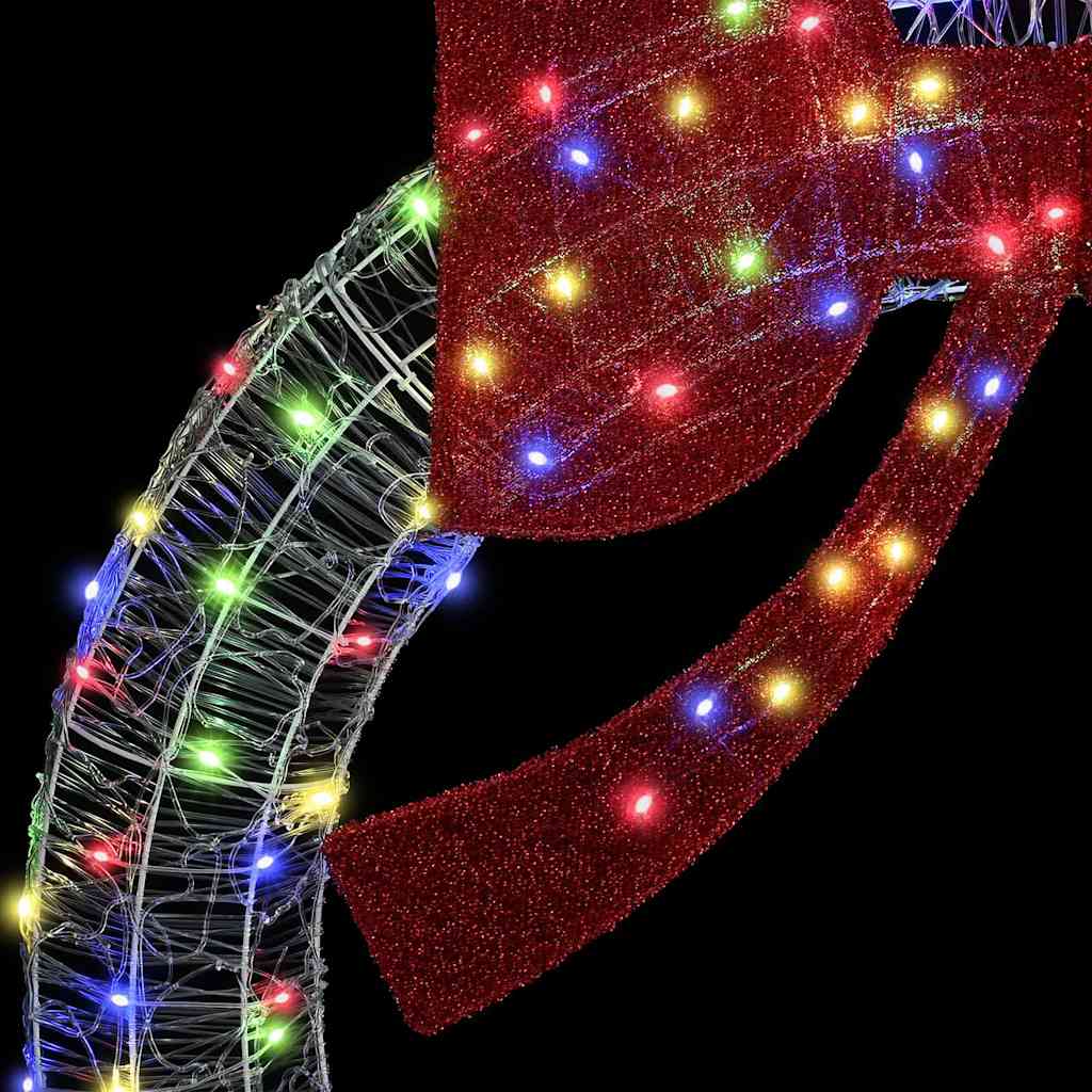 Krans 80 LED'er Flerfarvet 92 x 92 x 9,5 cm Akryl
