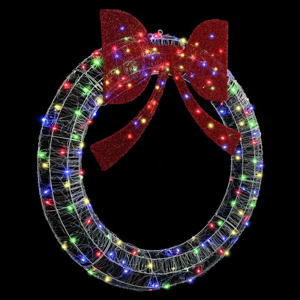 Krans 150 LED'er Flerfarvet 120 cm Akryl