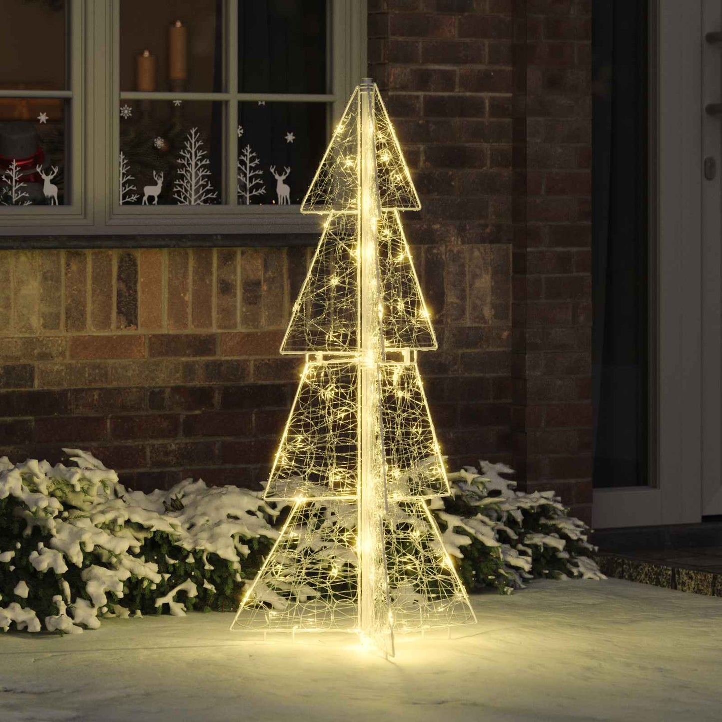 Juletræ 100 LED'er Varm hvid 120 cm Akryl