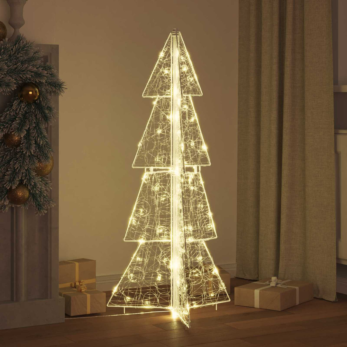 Juletræ 100 LED'er Varm hvid 120 cm Akryl
