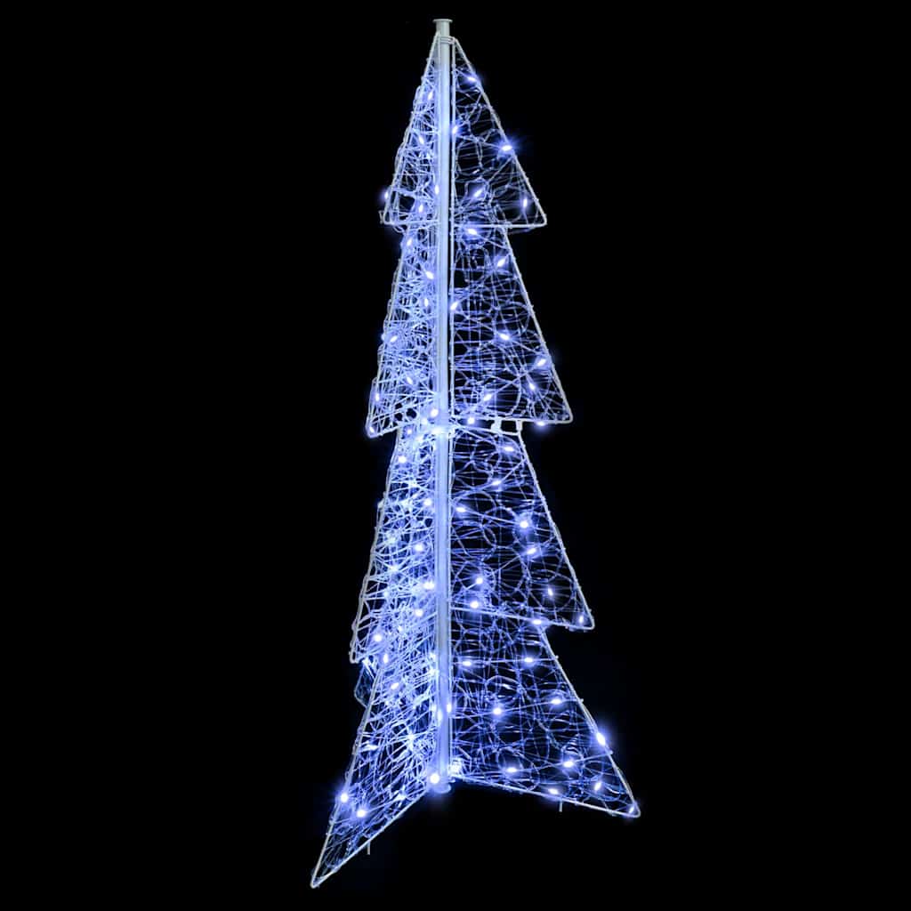 Juletræ 100 LED'er Kold Hvid 120 cm Akryl