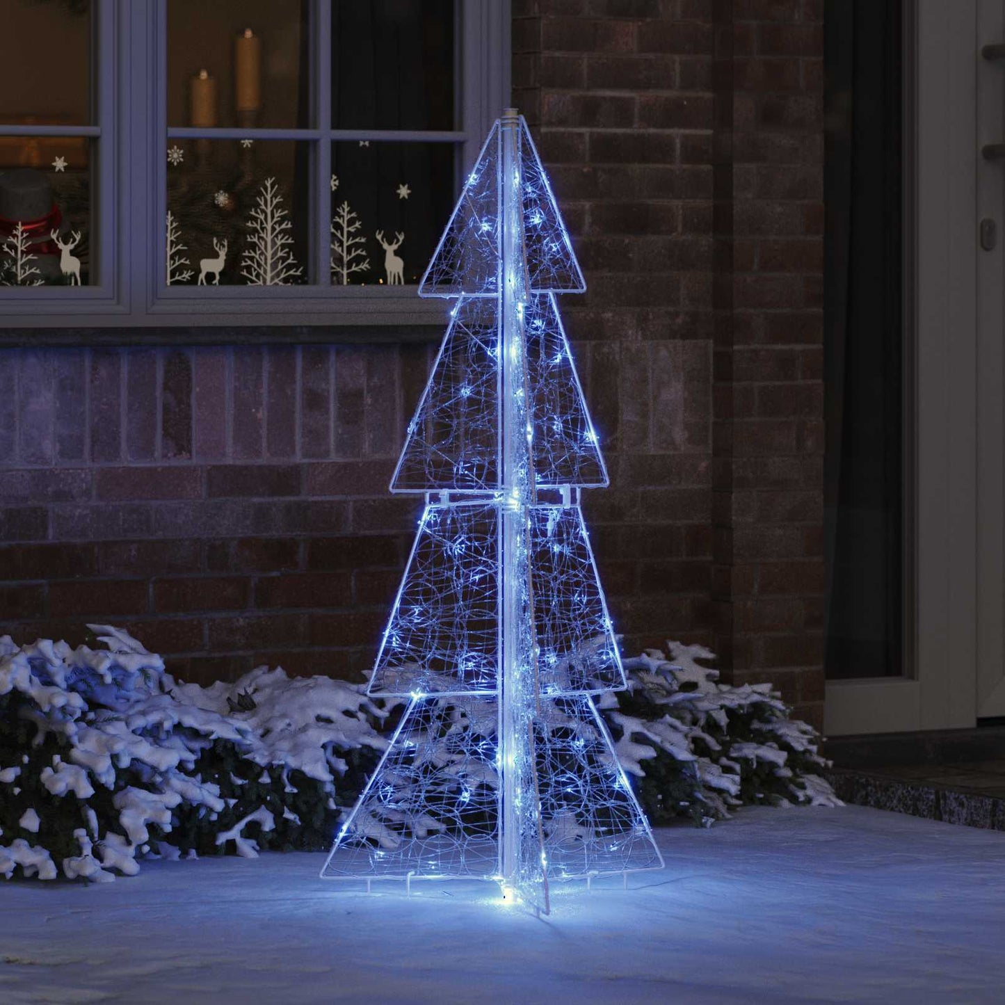 Juletræ 100 LED'er Blå 120 cm Akryl