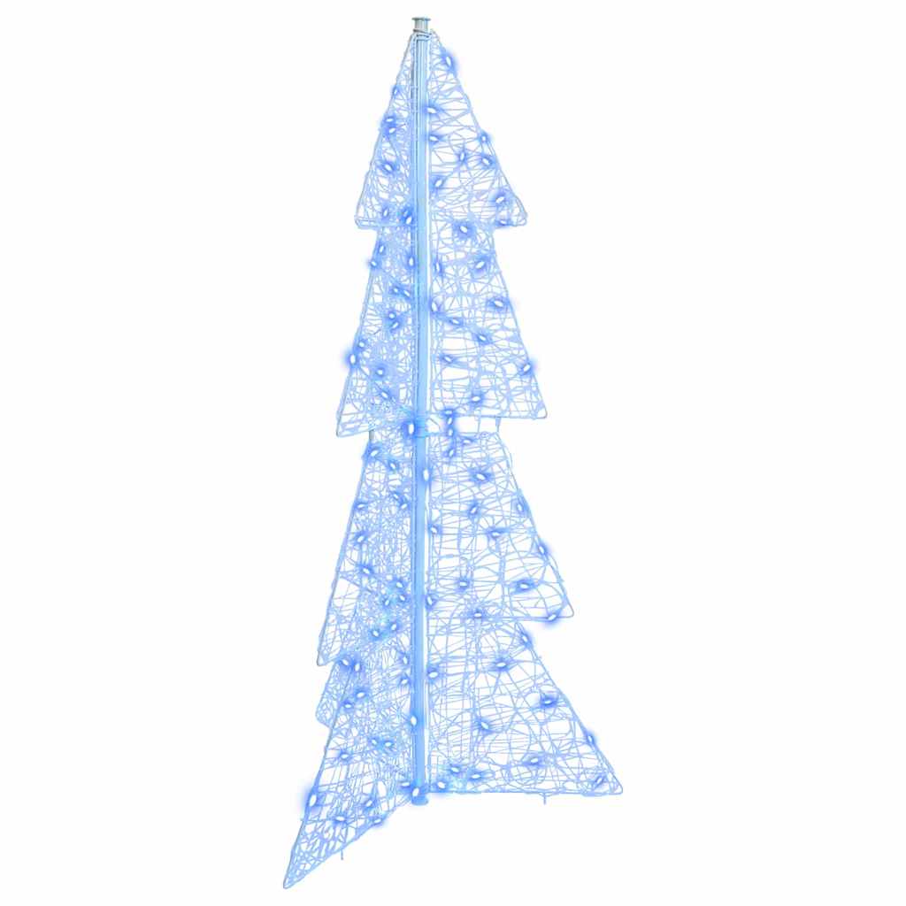 Juletræ 100 LED'er Blå 120 cm Akryl