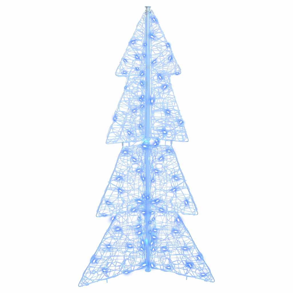 Juletræ 100 LED'er Blå 120 cm Akryl