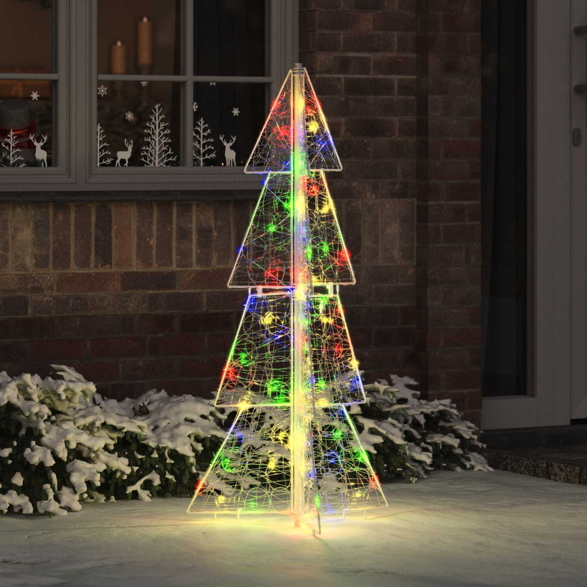 Juletræ 100 LED'er Flerfarvet 120 cm Akryl