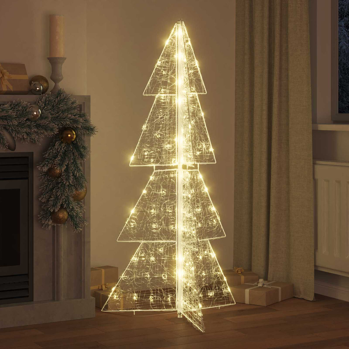 Juletræ 160 LED'er Varm hvid 150 cm Akryl