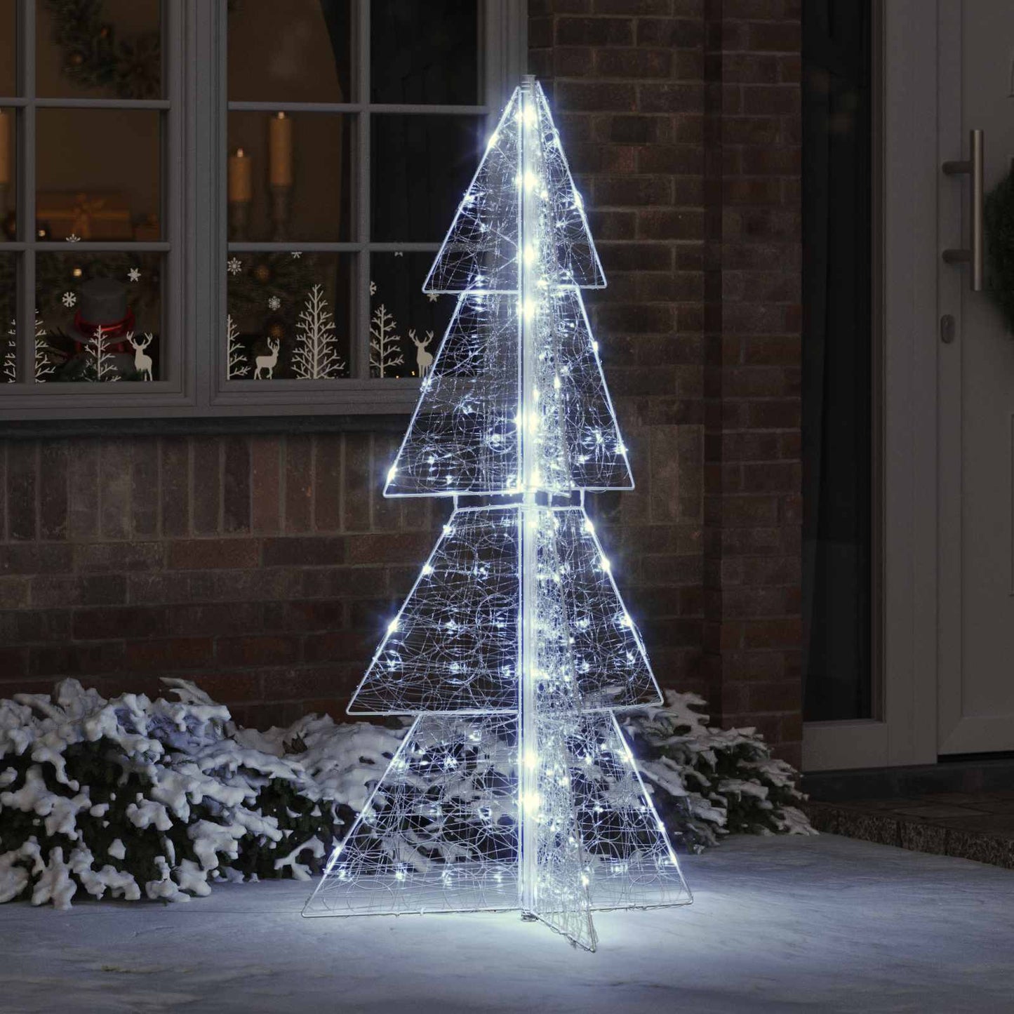 Juletræ 160 LED'er Kold Hvid 150 cm Akryl