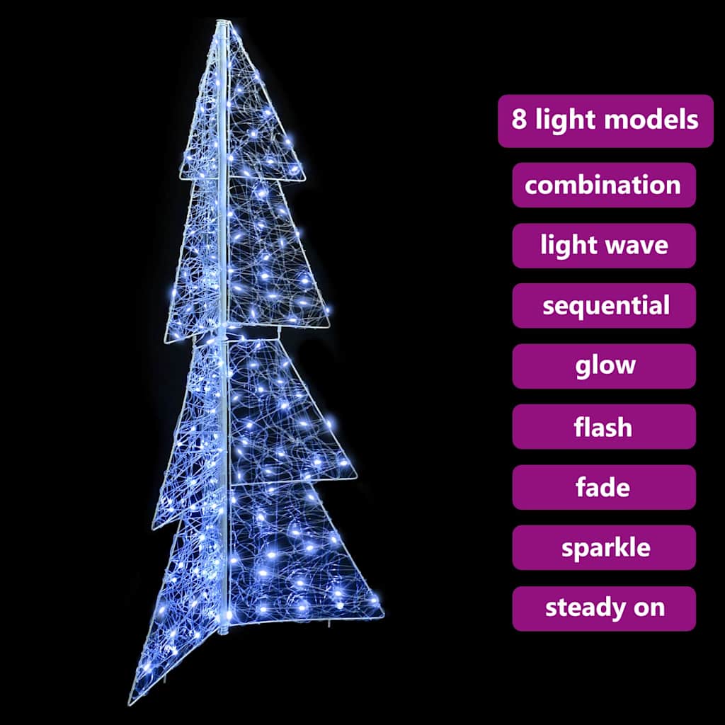 Juletræ 160 LED'er Kold Hvid 150 cm Akryl