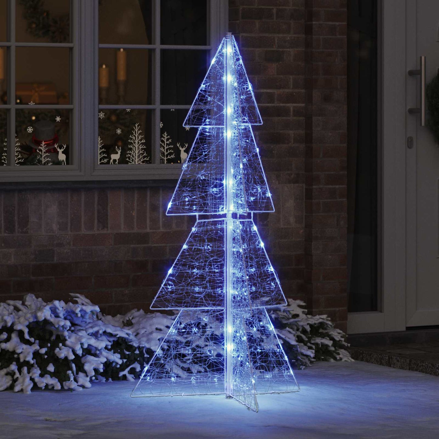 Juletræ 160 LED'er Blå 150 cm Akryl