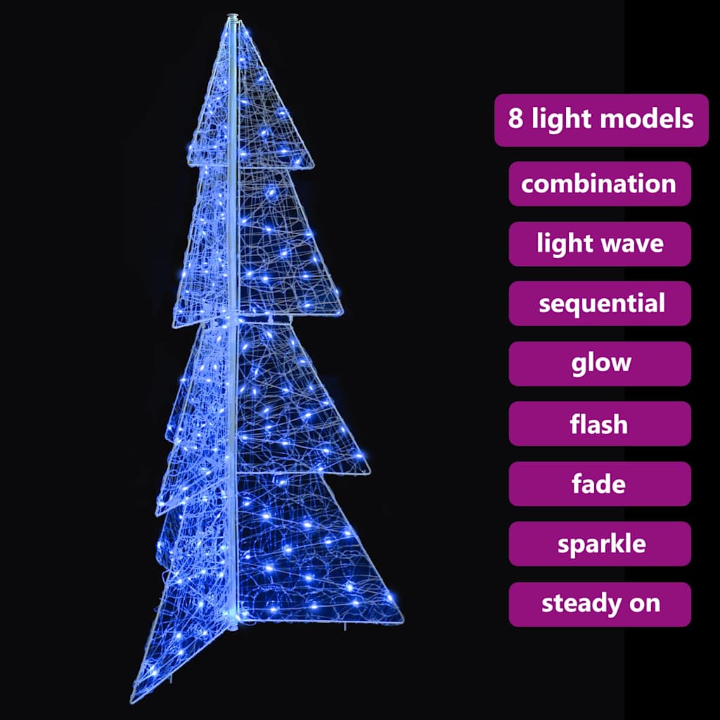Juletræ 160 LED'er Blå 150 cm Akryl