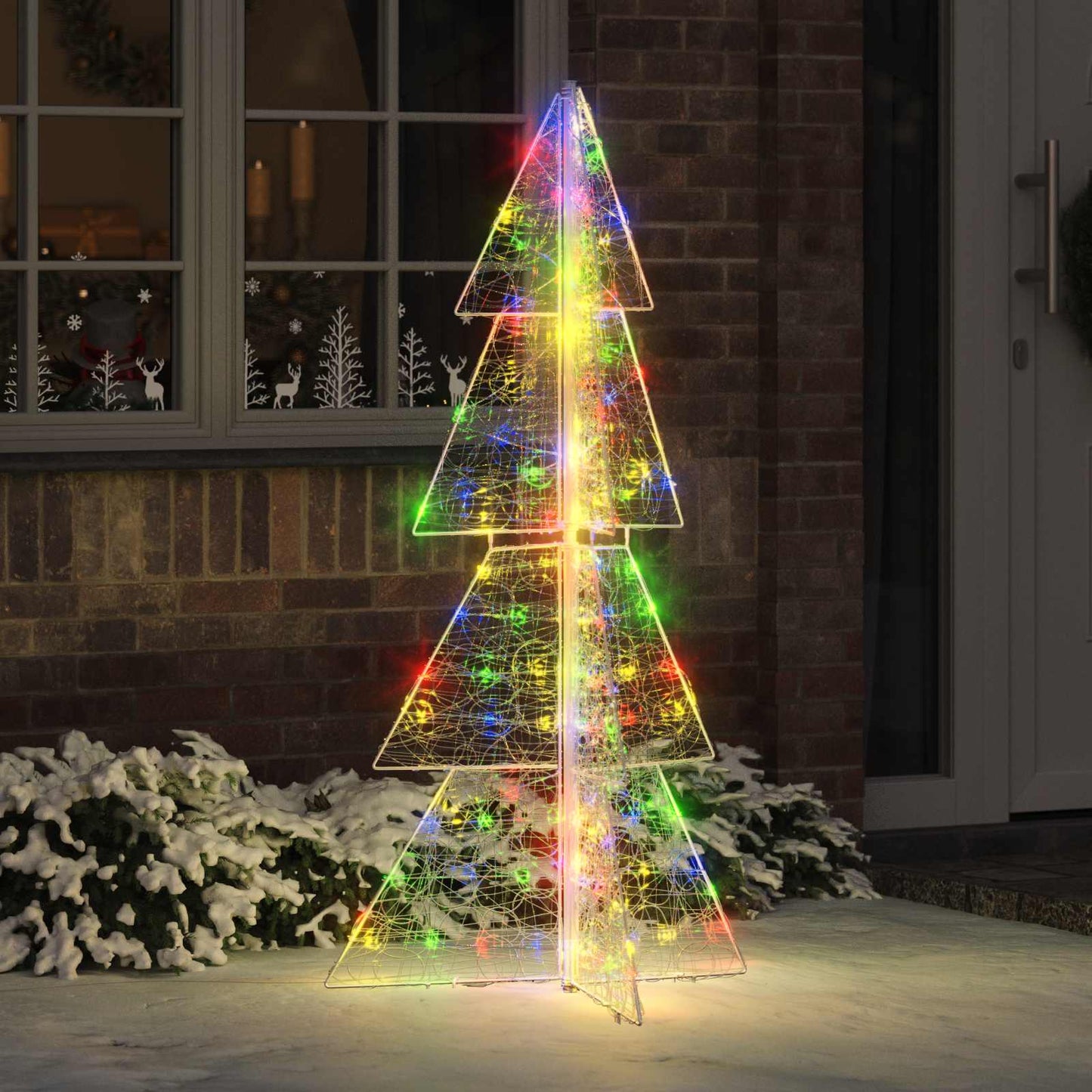 Juletræ 160 LED'er Flerfarvet 150 cm Akryl
