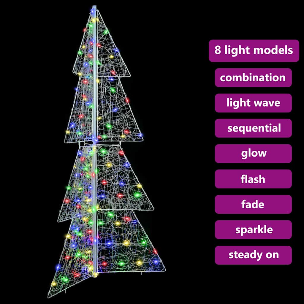 Juletræ 160 LED'er Flerfarvet 150 cm Akryl