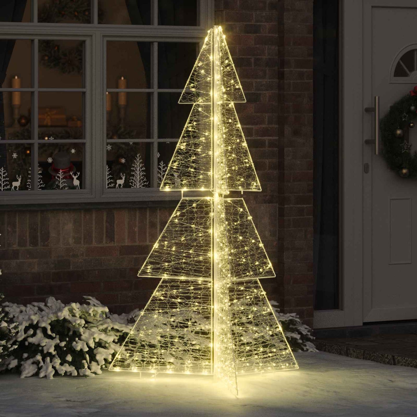 Juletræ 240 LED'er Varm hvid 180 cm Akryl