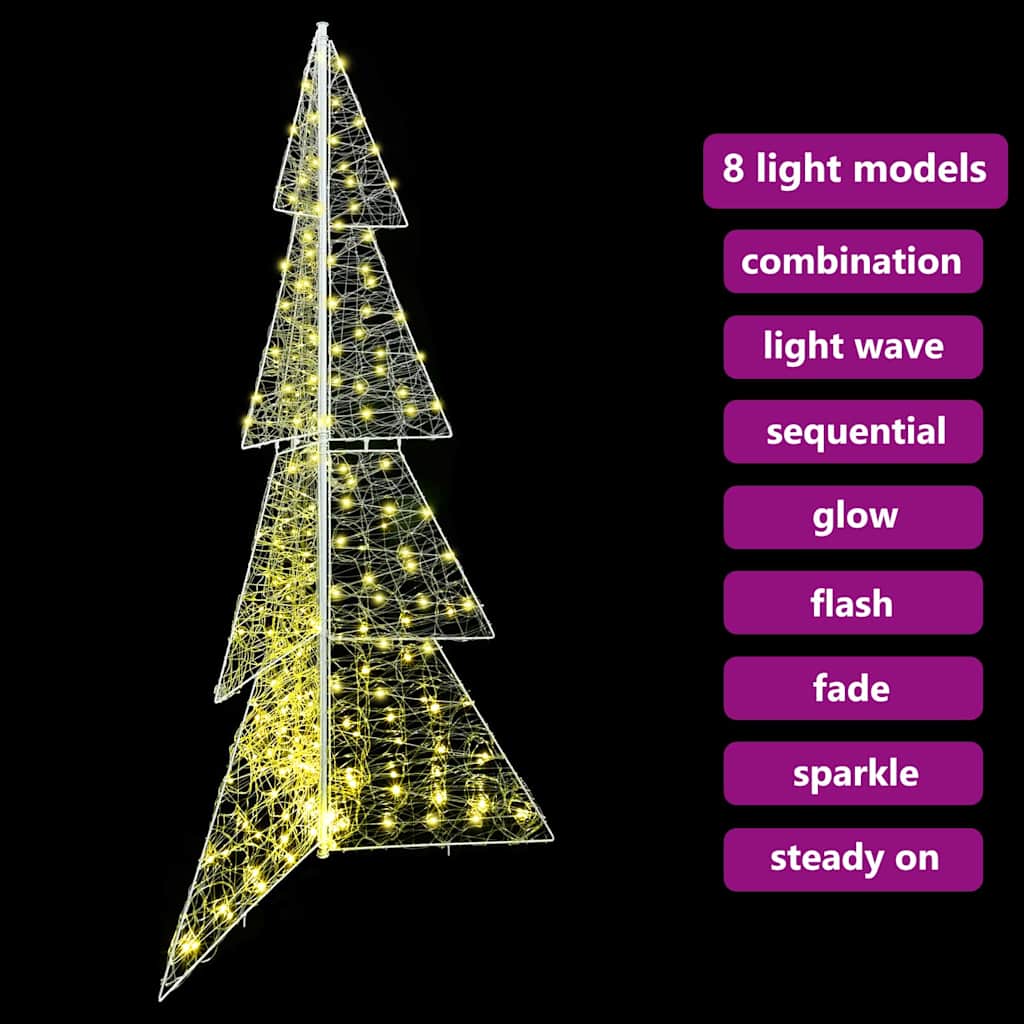 Juletræ 240 LED'er Varm hvid 180 cm Akryl