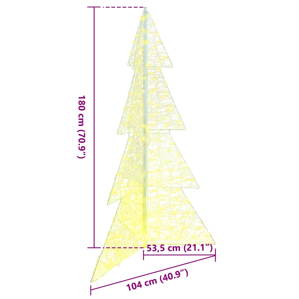 Juletræ 240 LED'er Varm hvid 180 cm Akryl