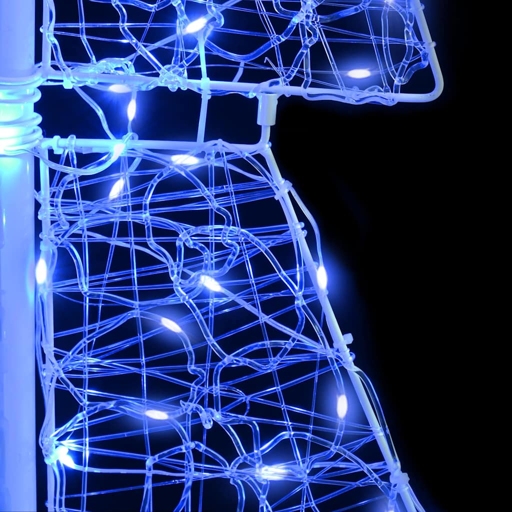 Juletræ 240 LED'er Blå 180 cm Akryl