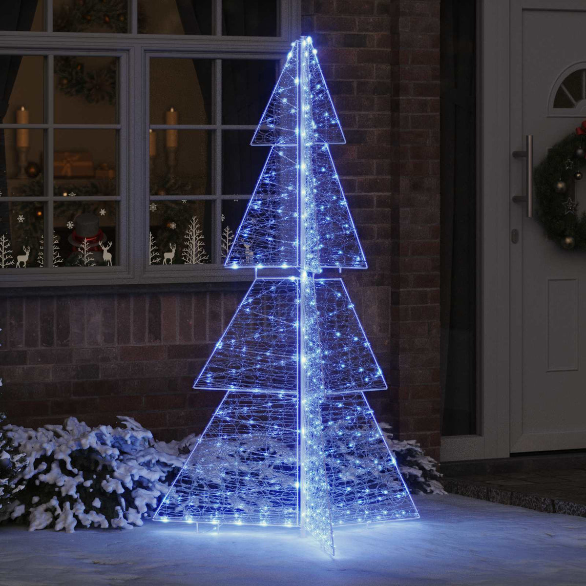 Juletræ 240 LED'er Blå 180 cm Akryl