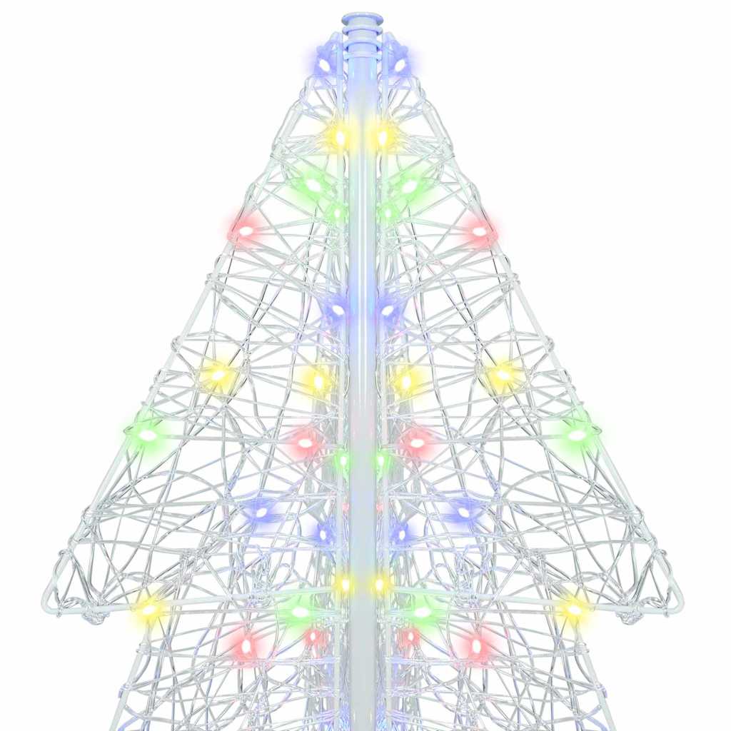 Juletræ 240 LED'er Flerfarvet 180 cm Akryl