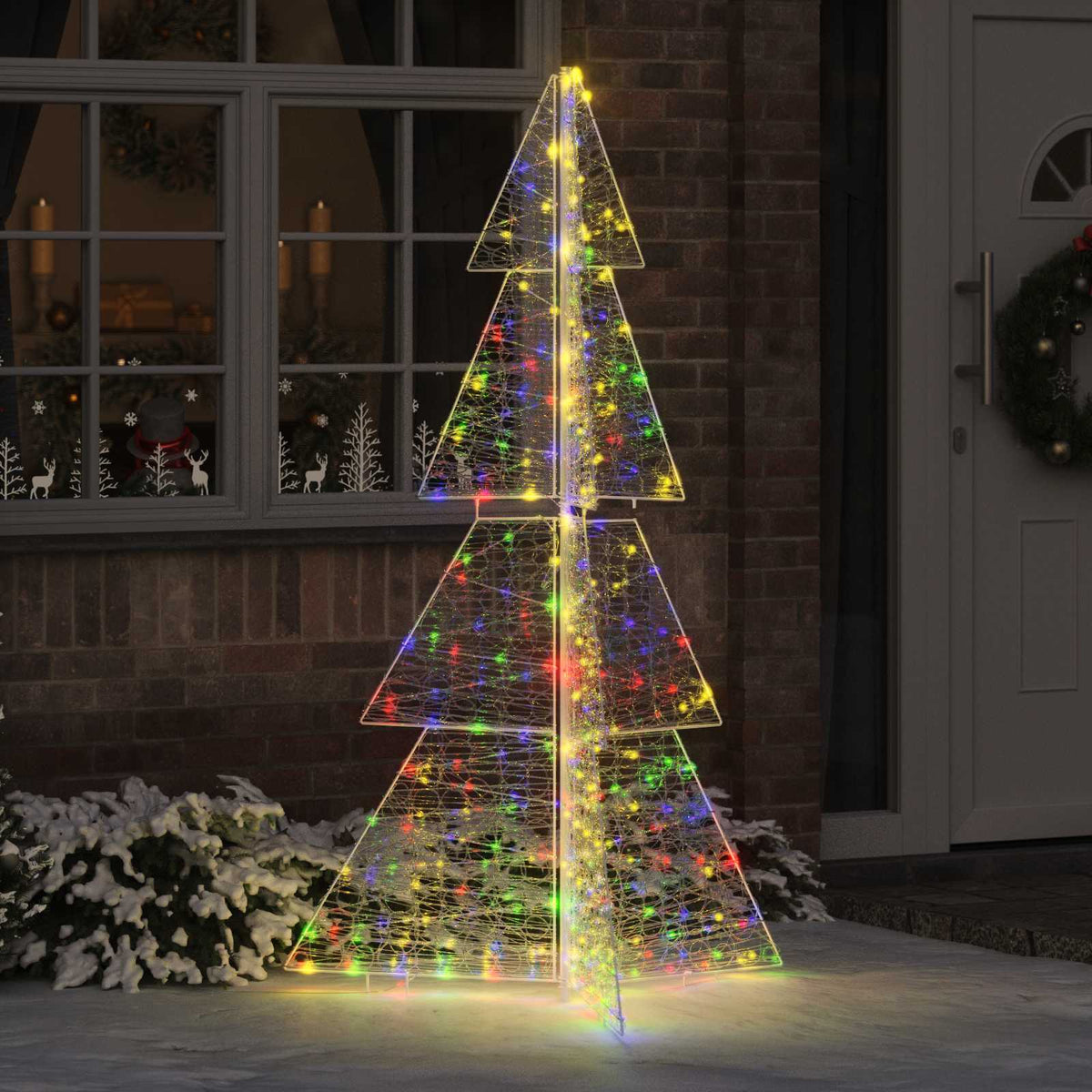 Juletræ 240 LED'er Flerfarvet 180 cm Akryl