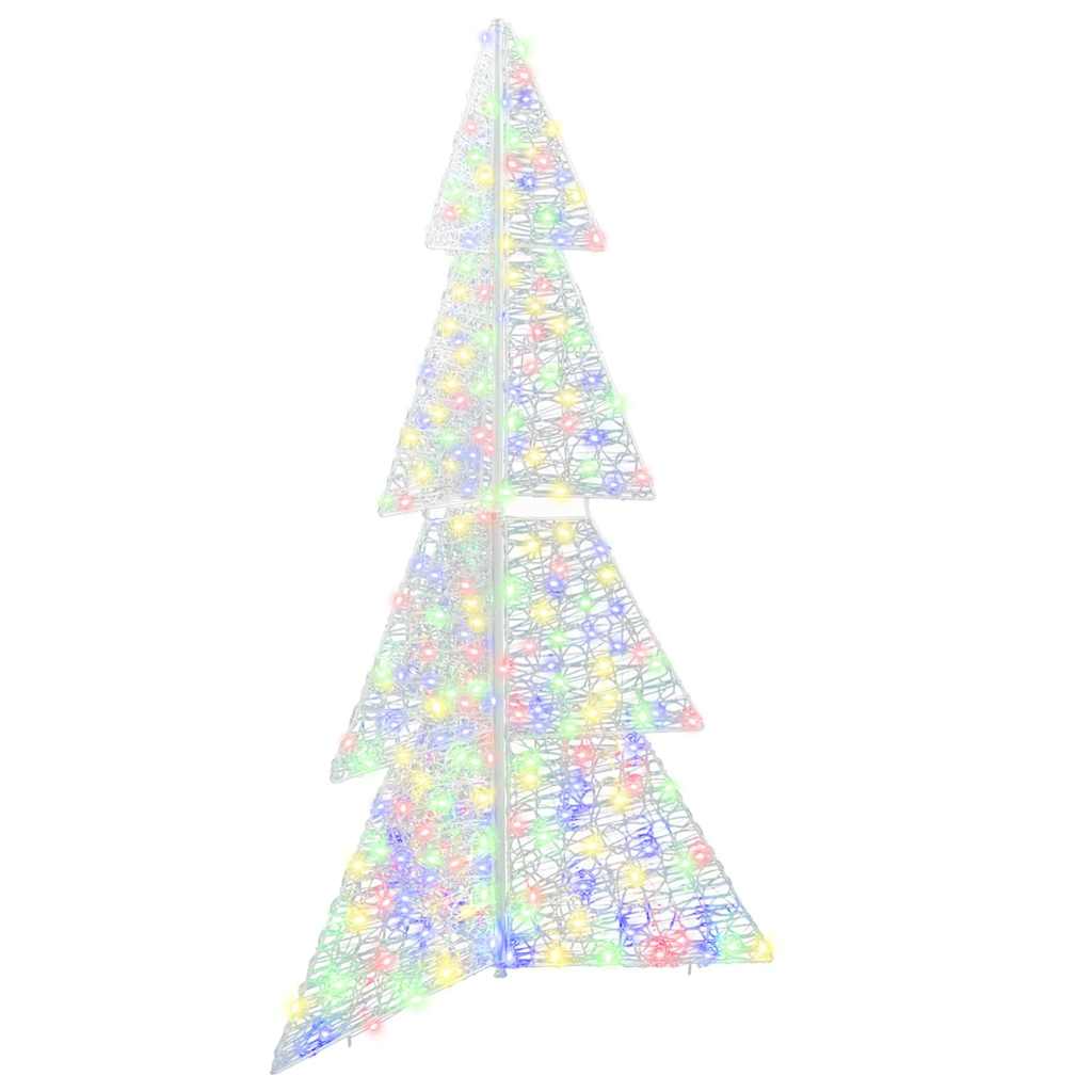 Juletræ 240 LED'er Flerfarvet 180 cm Akryl