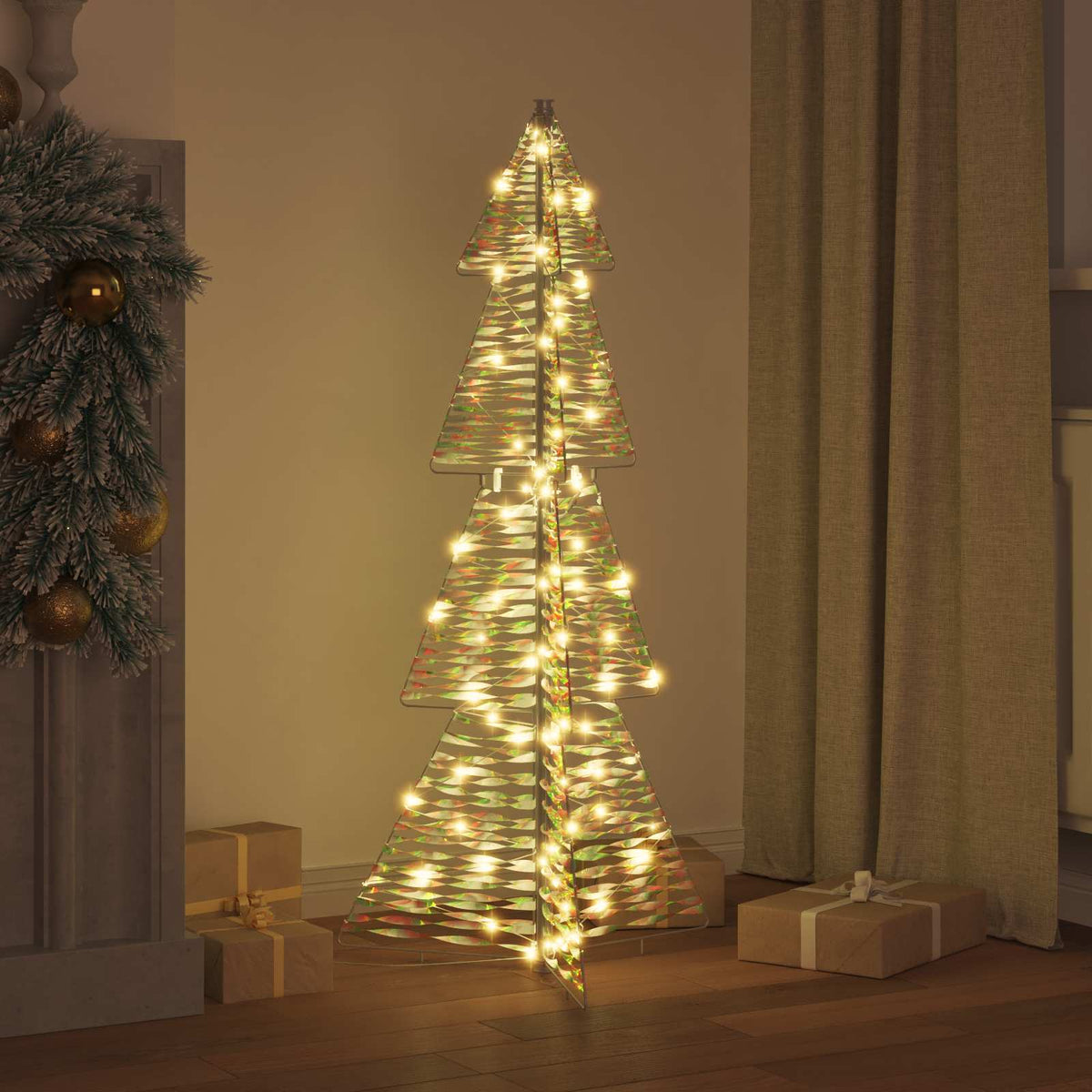 Juletræ 100 LED'er Varm hvid 120 cm PET