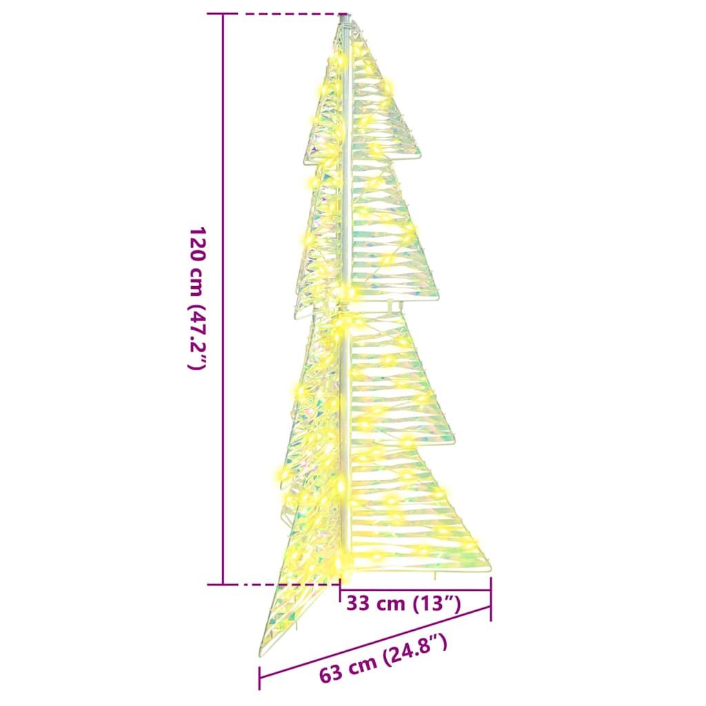 Juletræ 100 LED'er Varm hvid 120 cm PET