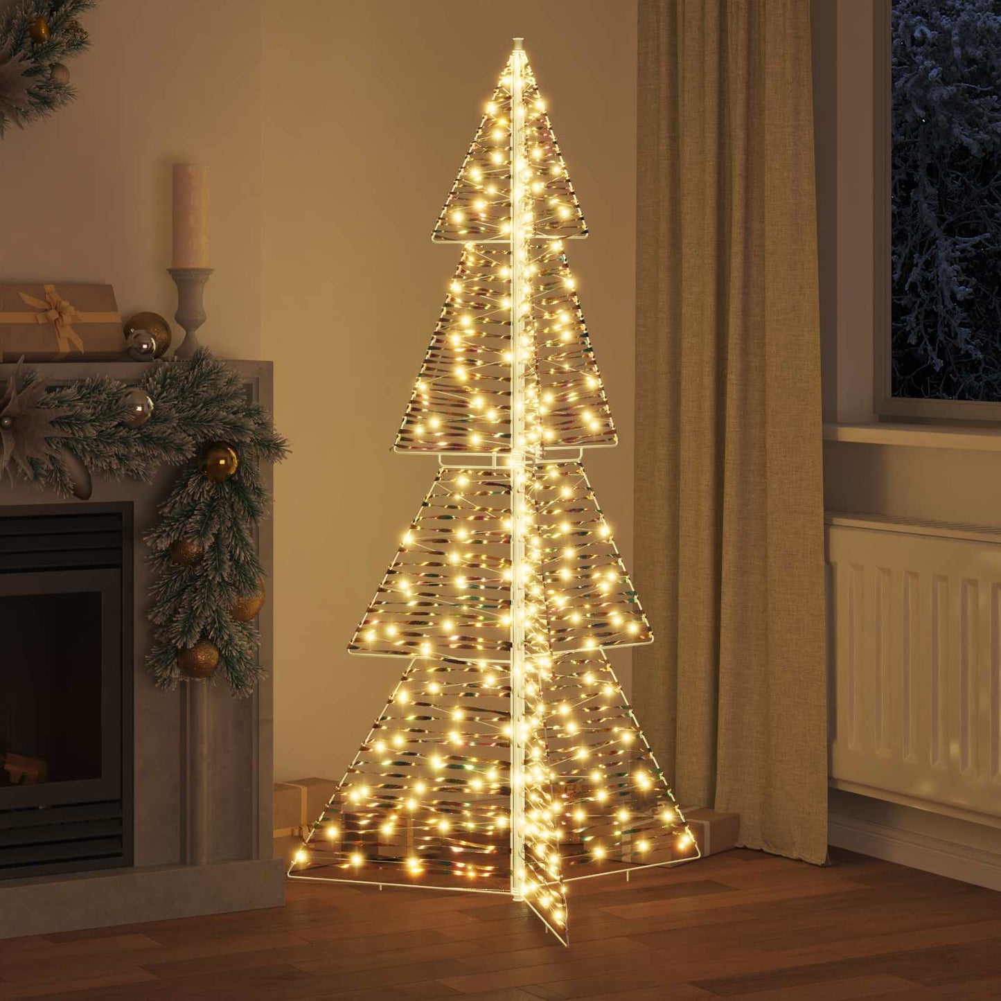 Juletræ 240 LED'er Varm hvid 180 cm PET