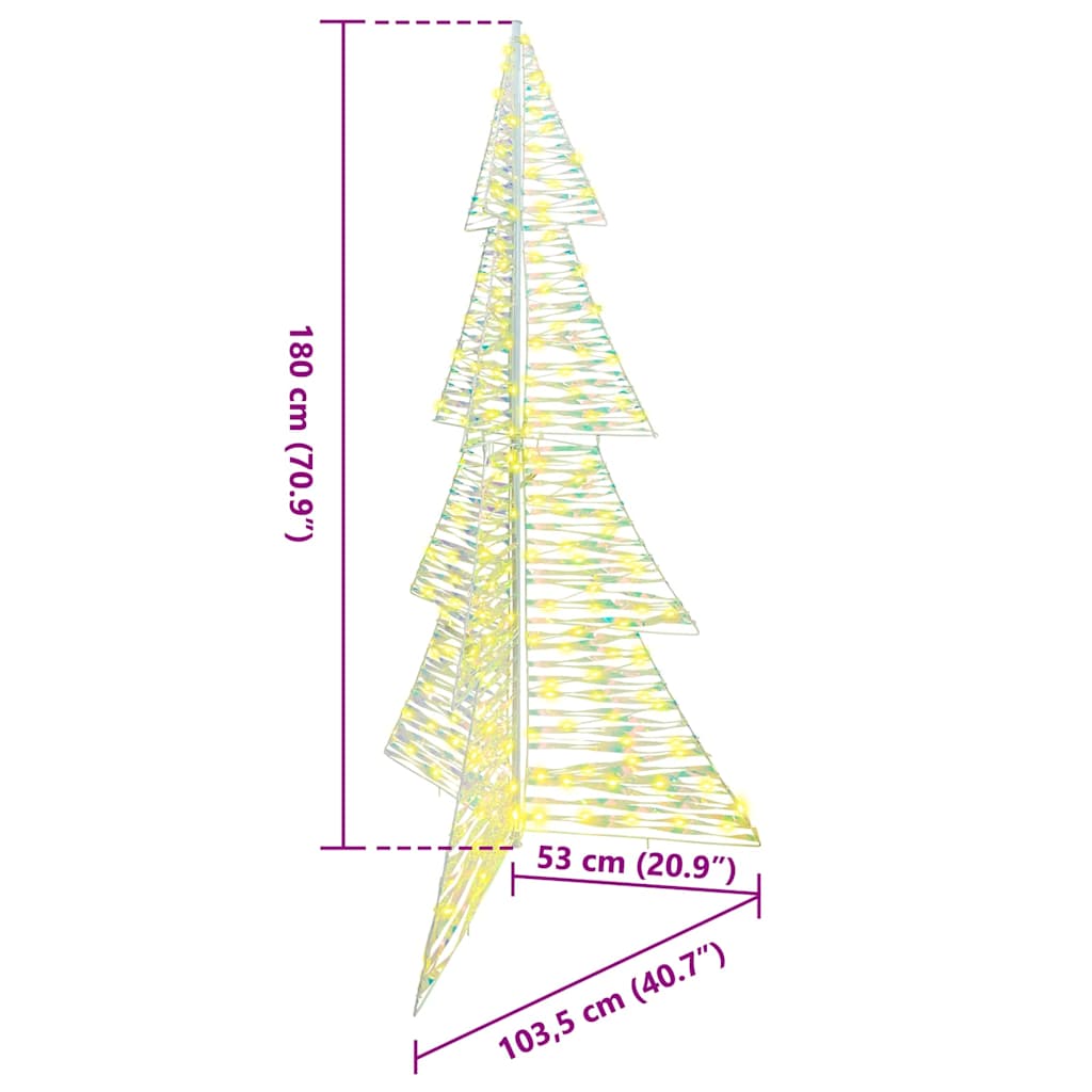 Juletræ 240 LED'er Varm hvid 180 cm PET