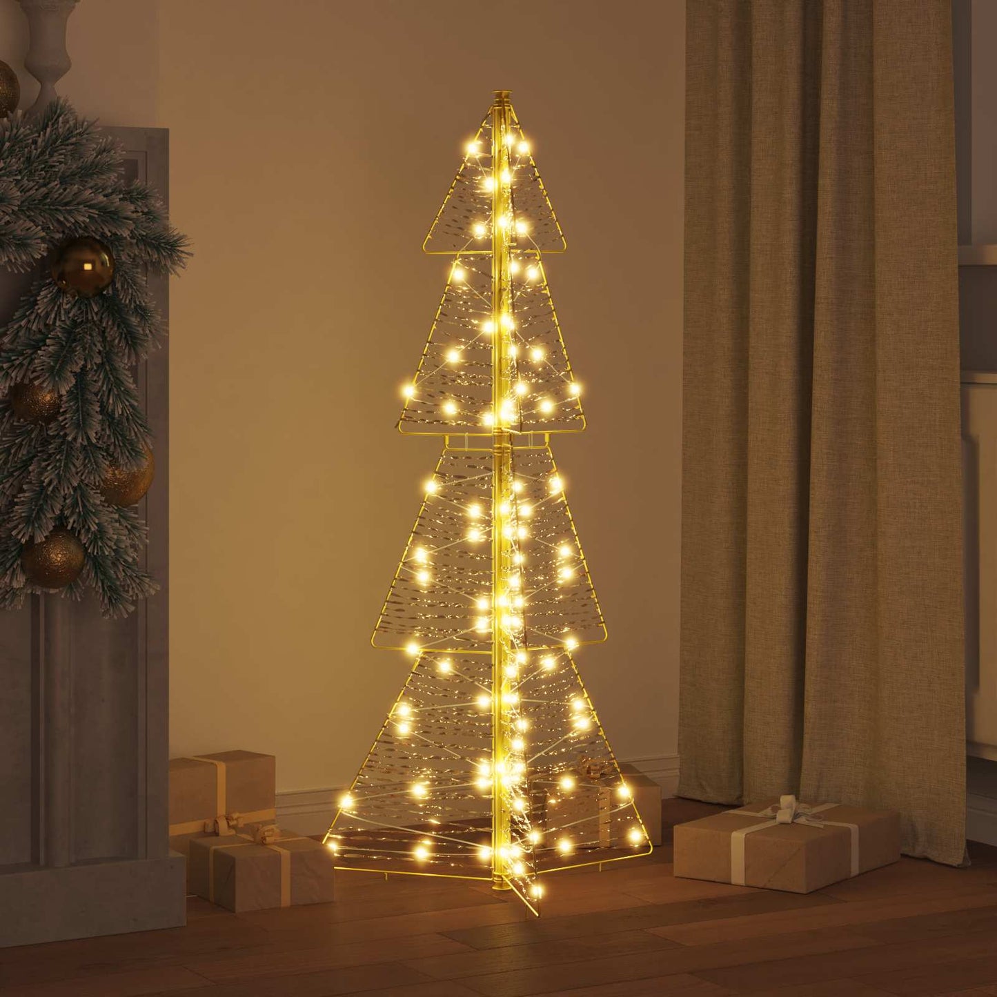 Juletræ 100 LED'er Varm hvid 120 cm PET
