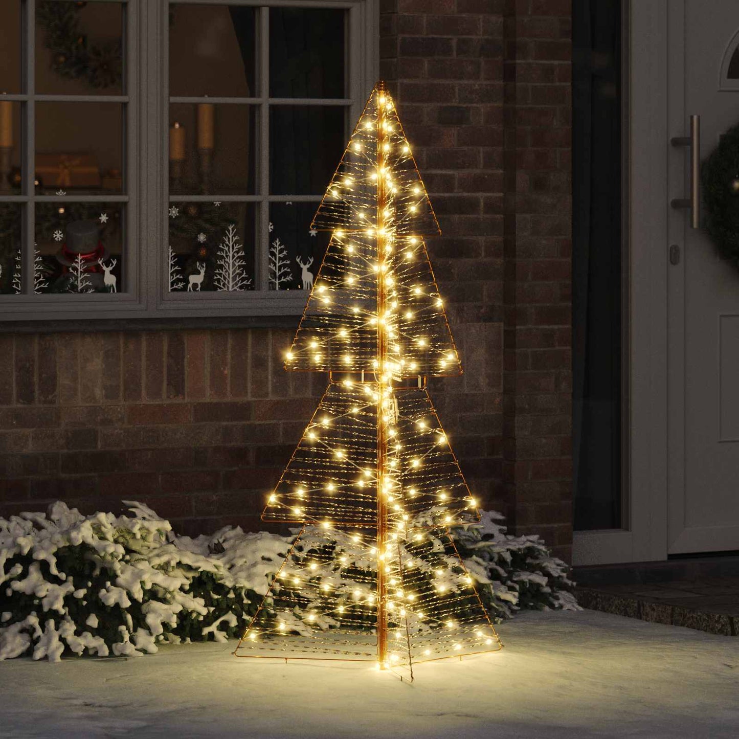 Juletræ 160 LED'er Varm hvid 150 cm PET