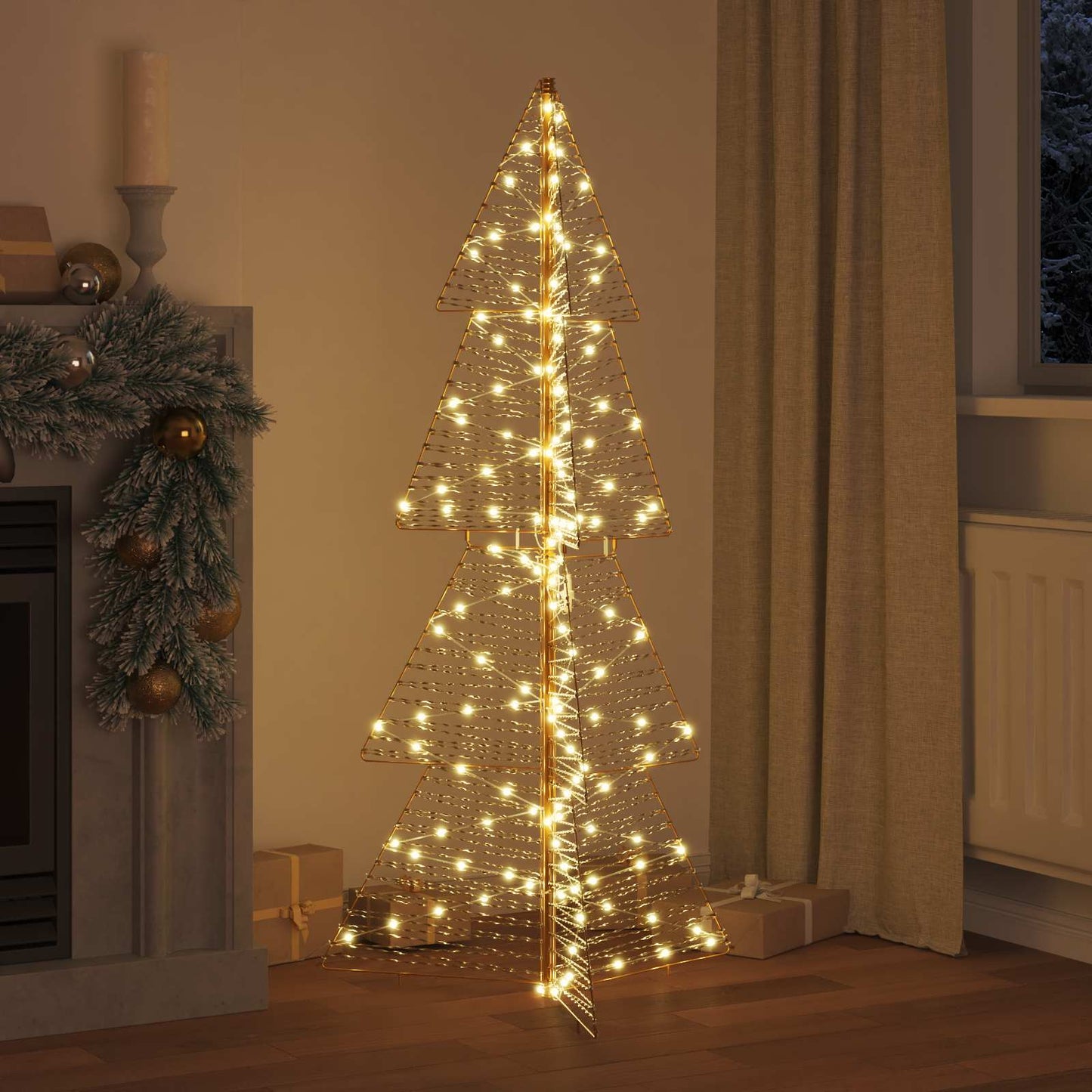Juletræ 160 LED'er Varm hvid 150 cm PET