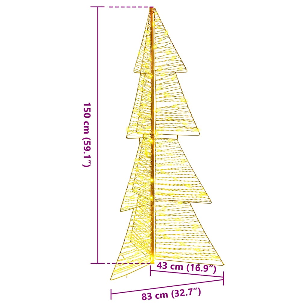 Juletræ 160 LED'er Varm hvid 150 cm PET