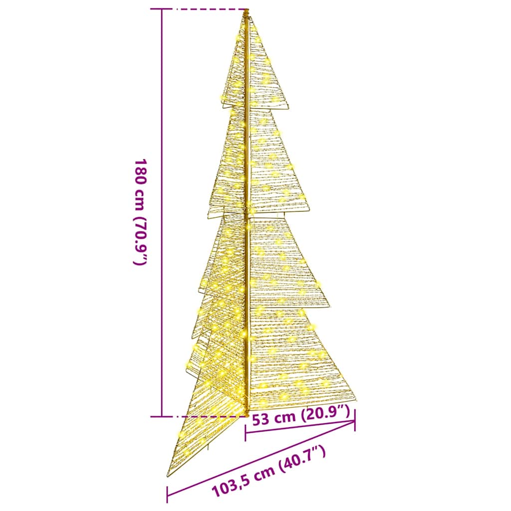 Juletræ 240 LED'er Varm hvid 180 cm PET