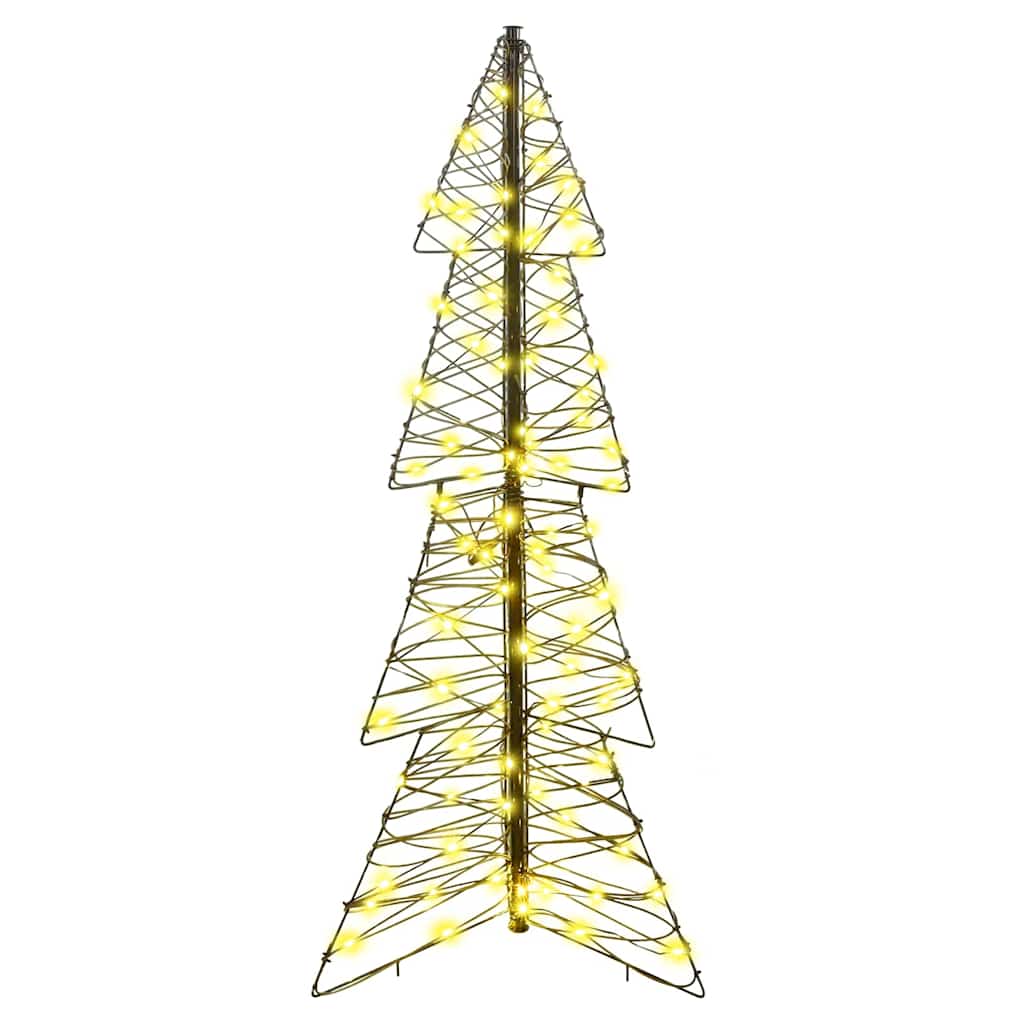Juletræ 100 LED'er Varm hvid 120 cm Rattan