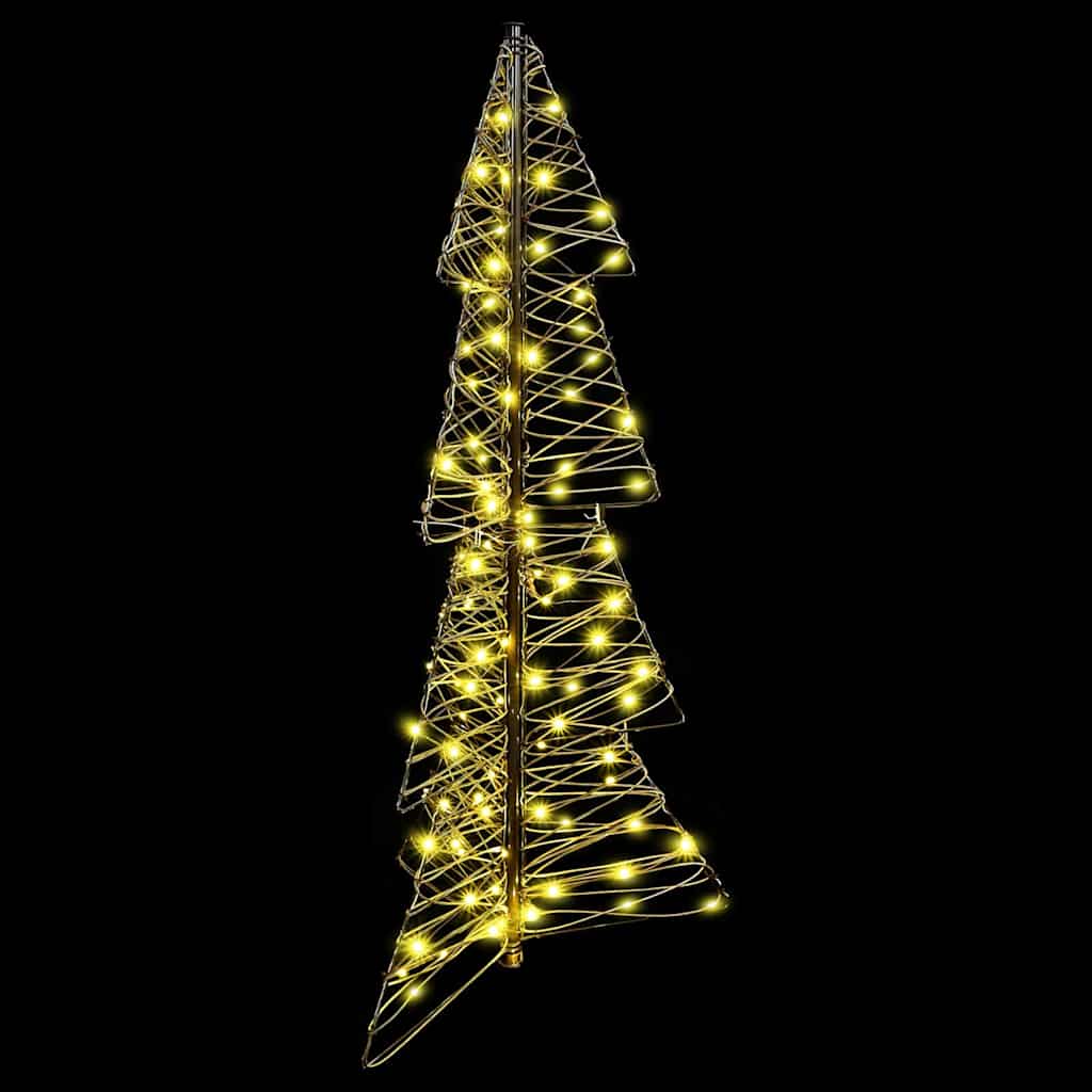Juletræ 100 LED'er Varm hvid 120 cm Rattan