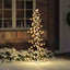 Juletræ 160 LED'er Varm hvid 150 cm Rattan