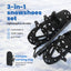 3 I 1 sneesko med vandrestave Sort 53 x 21 cm Aluminium og HDPE