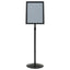 Pedestal Plakatstand a3 PVC og Stål Sort