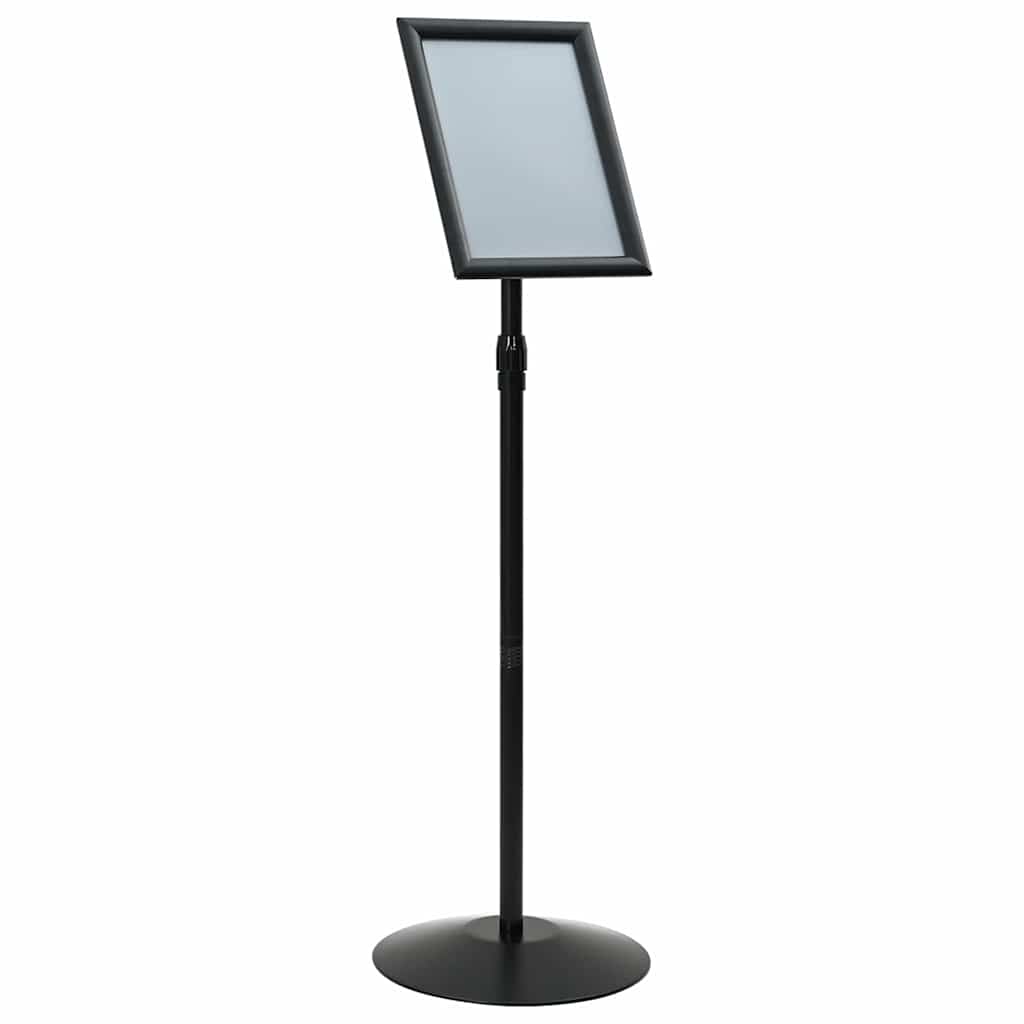 Pedestal Plakatstand a4 PVC og Stål Sort