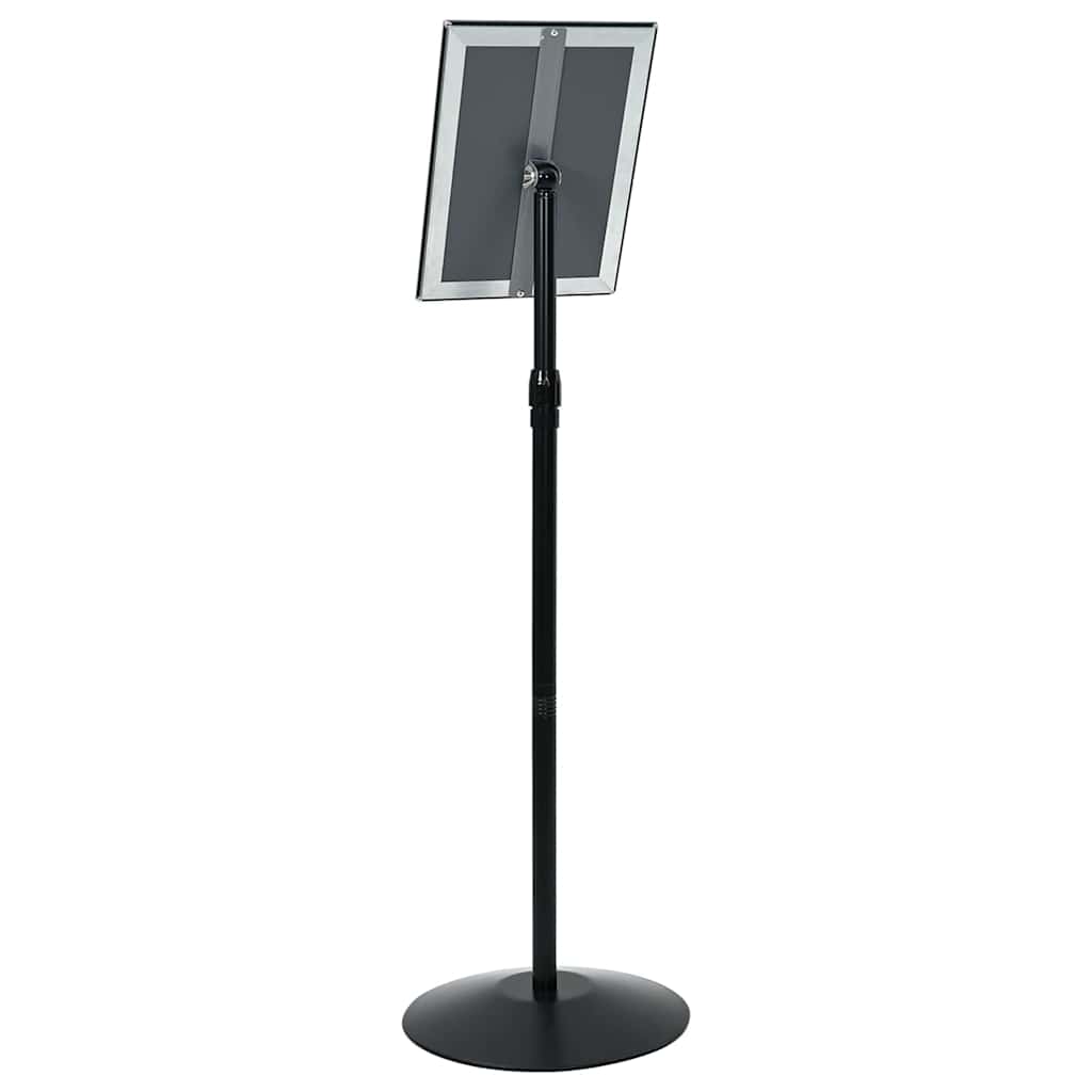 Pedestal Plakatstand a4 PVC og Stål Sort