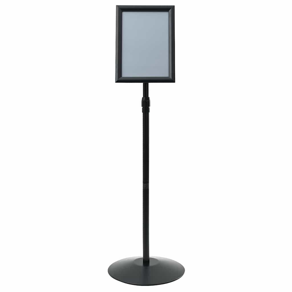 Pedestal Plakatstand a4 PVC og Stål Sort