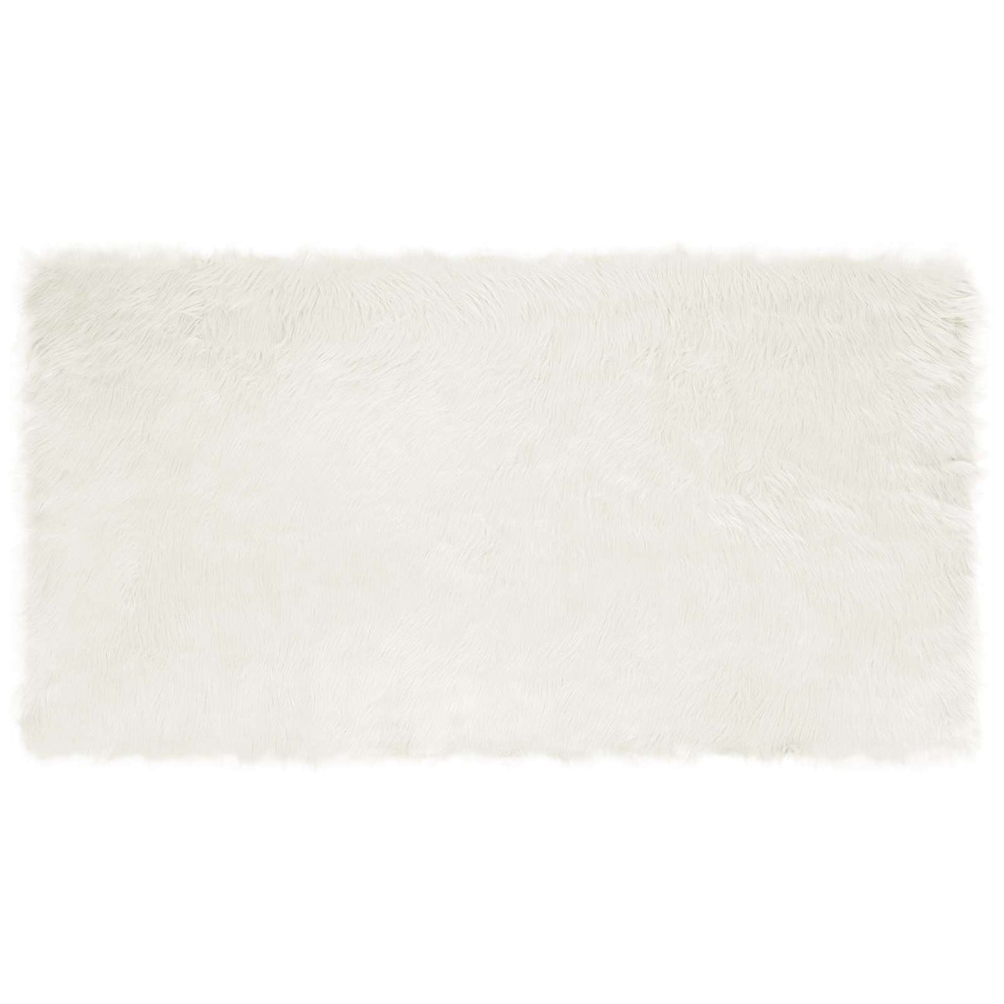 Fuskobbel lammeskindstæppe TAFALLA Hvid 80 x 150 cm Polyester