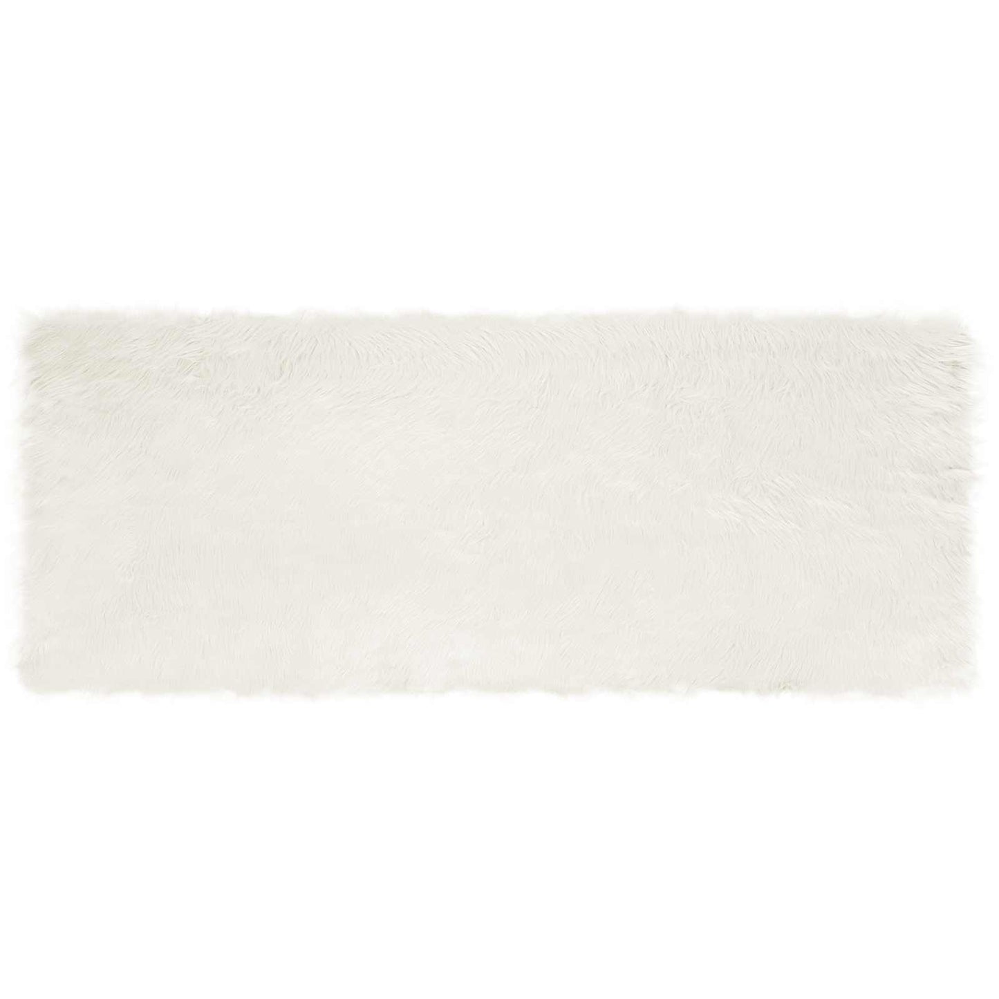 Fuskobbel lammeskindstæppe TAFALLA Hvid 80 x 200 cm Polyester