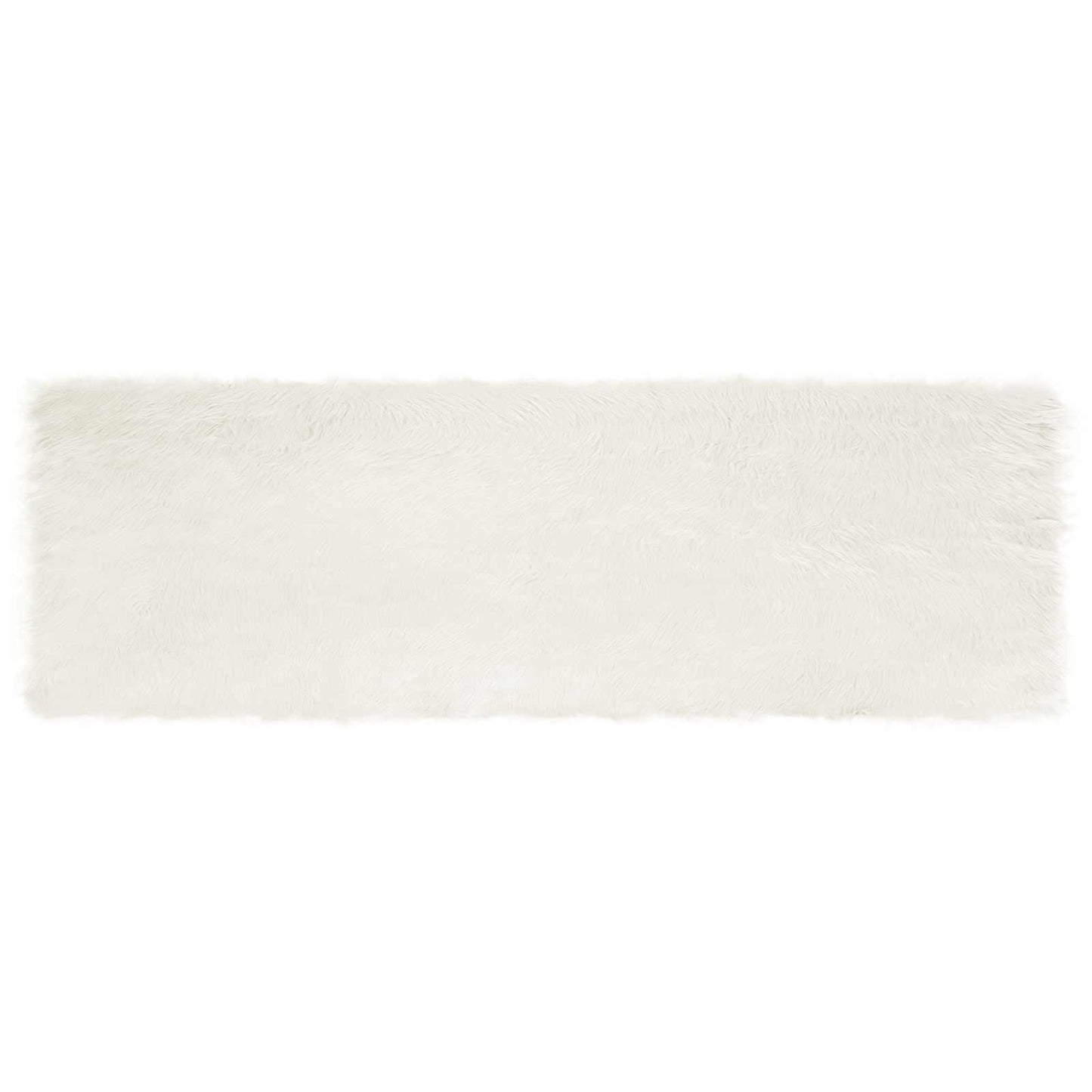 Fuskobbel lammeskindstæppe TAFALLA Hvid 80 x 250 cm Polyester