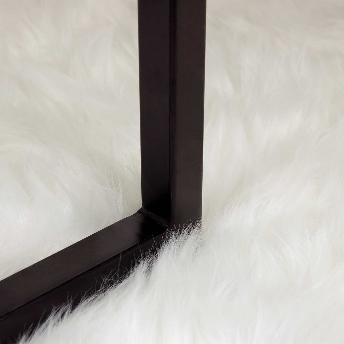 Fuskobbel lammeskindstæppe TAFALLA Hvid 100 x 200 cm Polyester