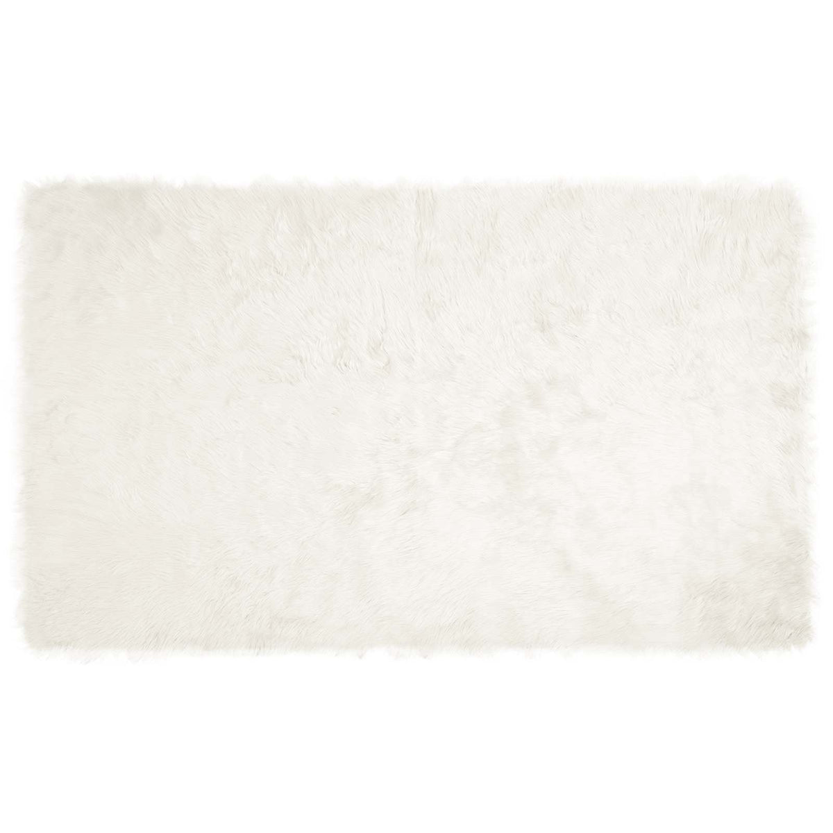 Fuskobbel lammeskindstæppe TAFALLA Hvid 100 x 200 cm Polyester