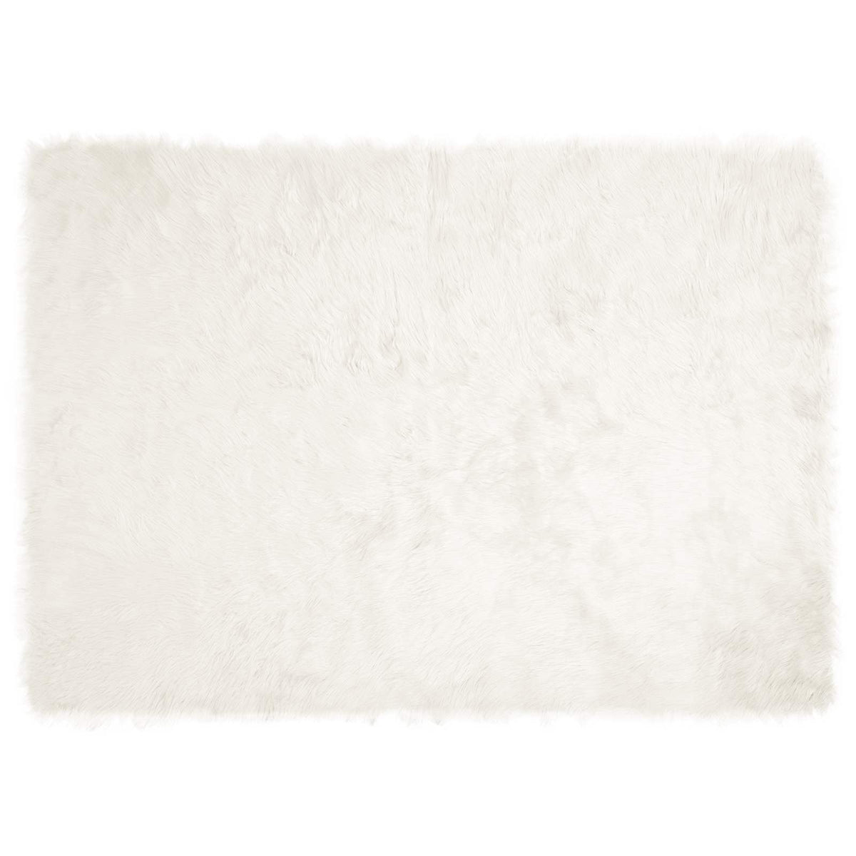 Fuskobbel lammeskindstæppe TAFALLA Hvid 120 x 170 cm Polyester